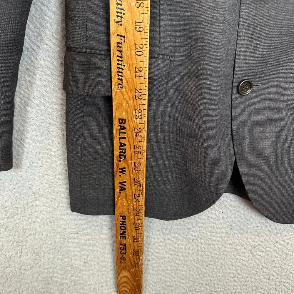J Crew Ludlow Slim 2 Piece Suit 38S Charcoal Grey Tollegno 3D Wool 32x30 Pants - Picture 5 of 16